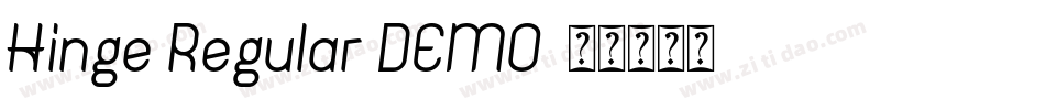 Hinge Regular DEMO字体转换